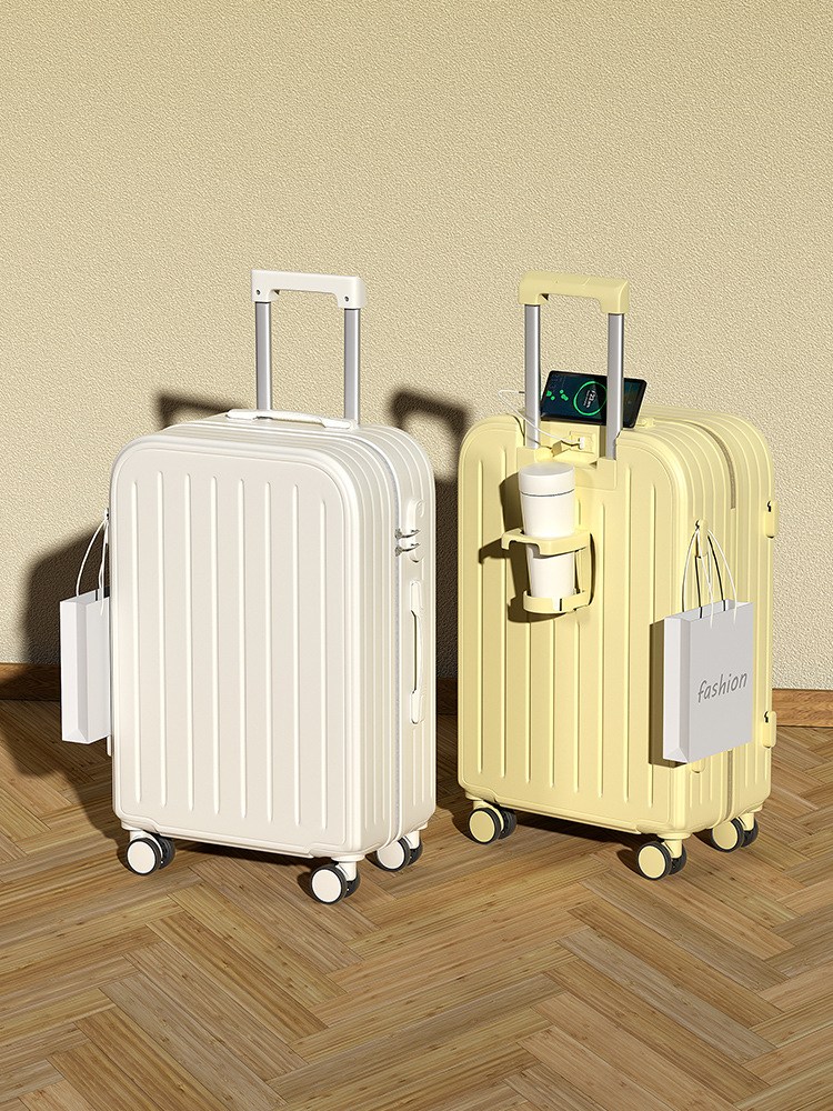10037 multifunctional suitcase, high-value Japanese and Korean trendy suitcase, 20-inch female silent universal wheel, lightweight Luggage wholesale - Image 2