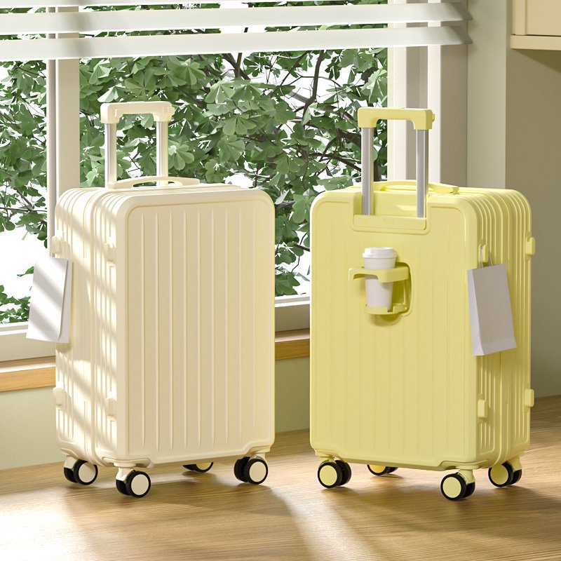 10225 multifunctional luggage water cup universal wheel zipper password box small fresh mobile phone cup holder men and women travel suitcase - Image 2