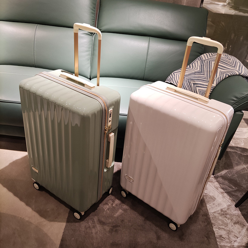 10184 new suitcase for students 24-inch bright trolley case silent universal wheel internet celebrity password case for women travel suitcase for men