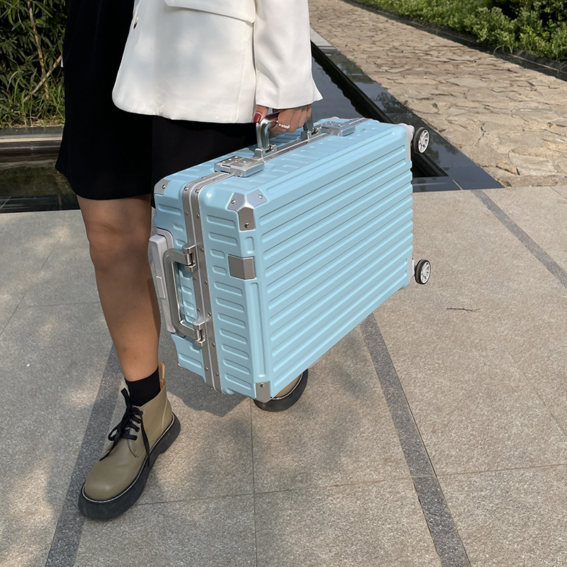 10189 suitcase 24 inch aluminum frame large capacity universal wheel trolley case female password lock 20 inch multifunctional travel cabin case - Image 2