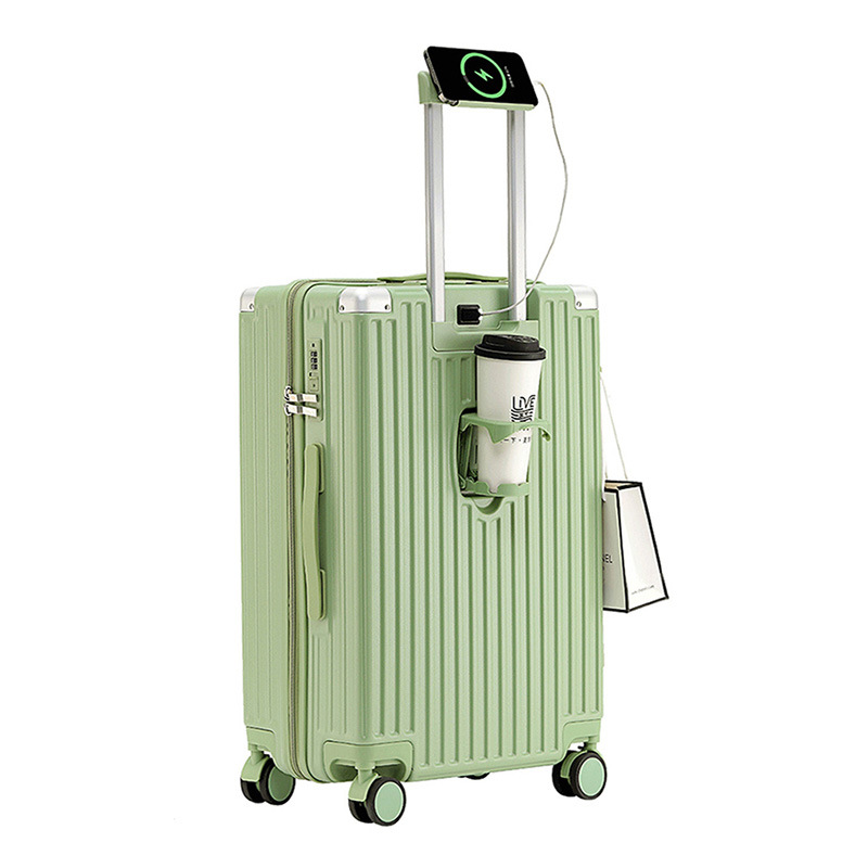 10271 luggage aluminum frame new 24 trolley case universal wheel suitcase 26 inch men and women 20 boarding password leather suitcase 28 - Image 2