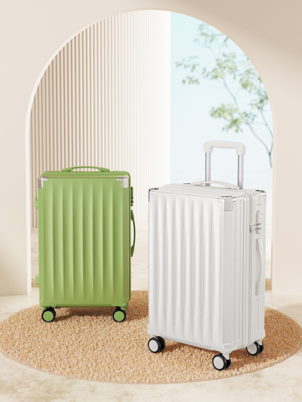 10263 multifunctional boarding 2025 durable leather suitcase suitcase female college student male strong password trolley case