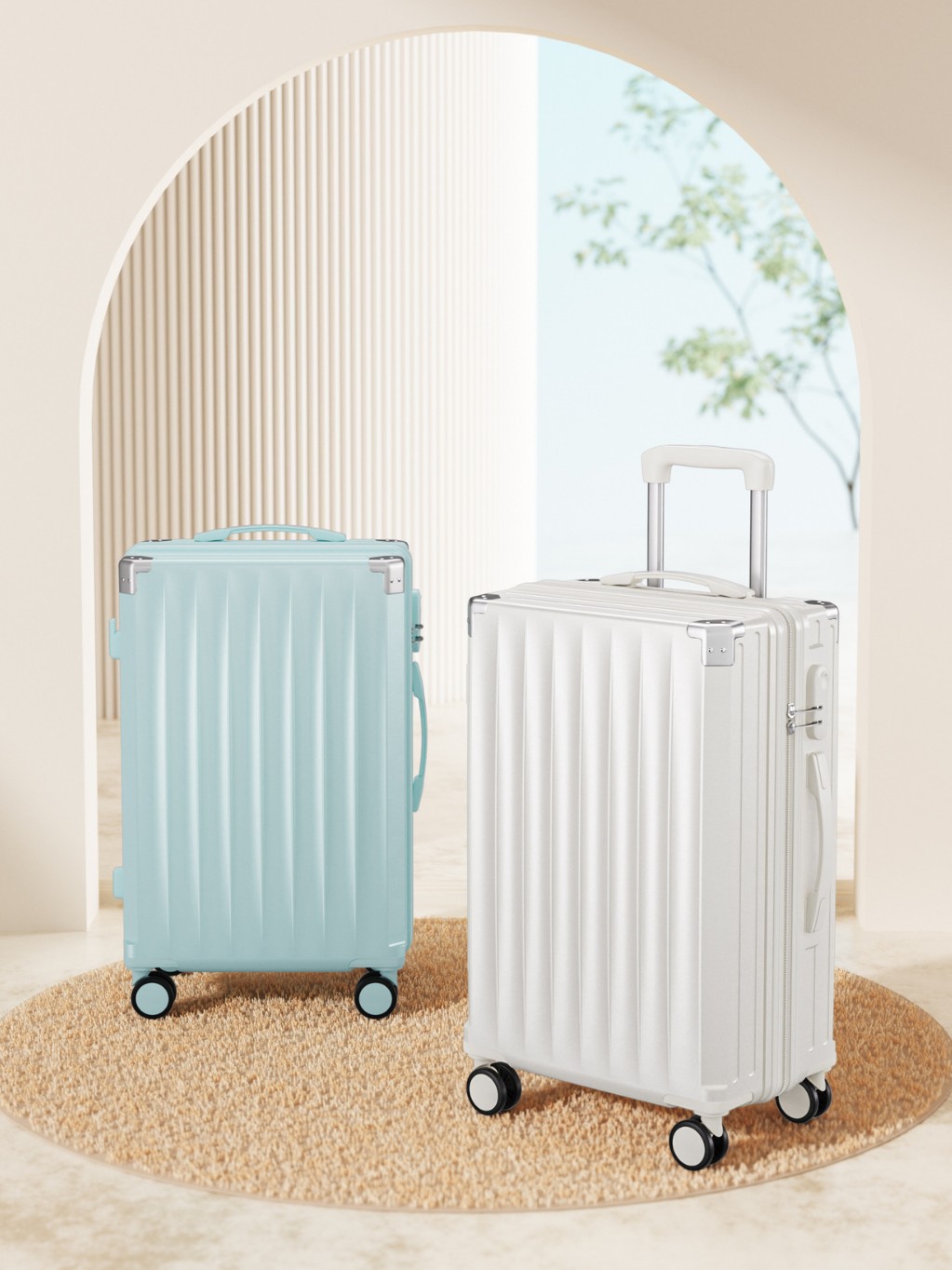 10263 multifunctional boarding 2025 durable leather suitcase suitcase female college student male strong password trolley case - Image 2