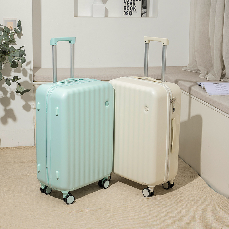 10297 suitcase suitcase universal wheel 20 inch trolley case women's small fresh with cup holder small lightweight 24 inch boarding case