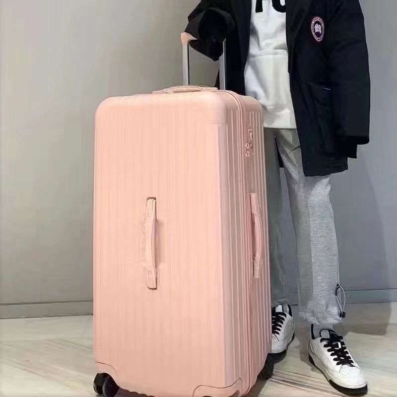 10459 high-value durable large-capacity square fat man can sit on the suitcase student female trolley case male password suitcase