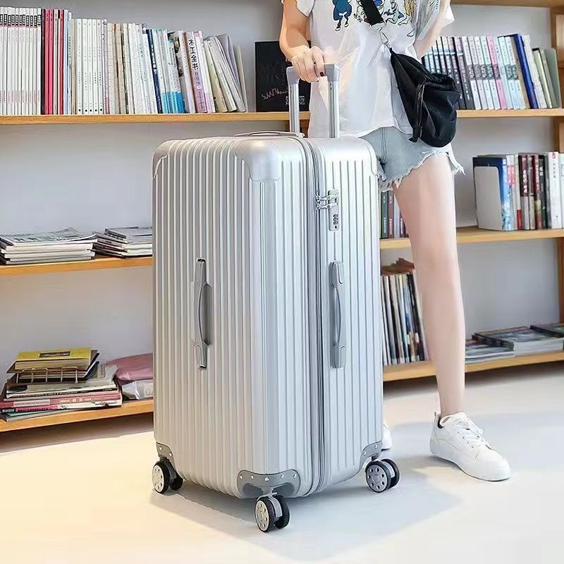 10459 high-value durable large-capacity square fat man can sit on the suitcase student female trolley case male password suitcase - Image 2